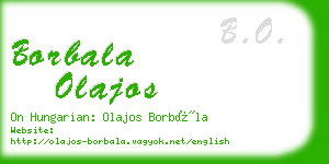 borbala olajos business card